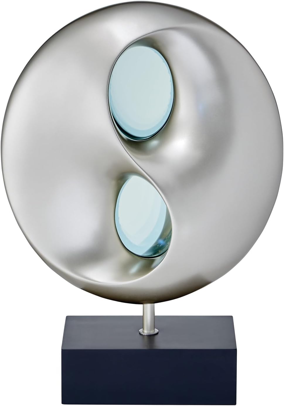 Ultra-Modern Infinity Mirror Table Lamp with LED Lights - Black and Silver Finish Night Light for Bedroom and Living Room