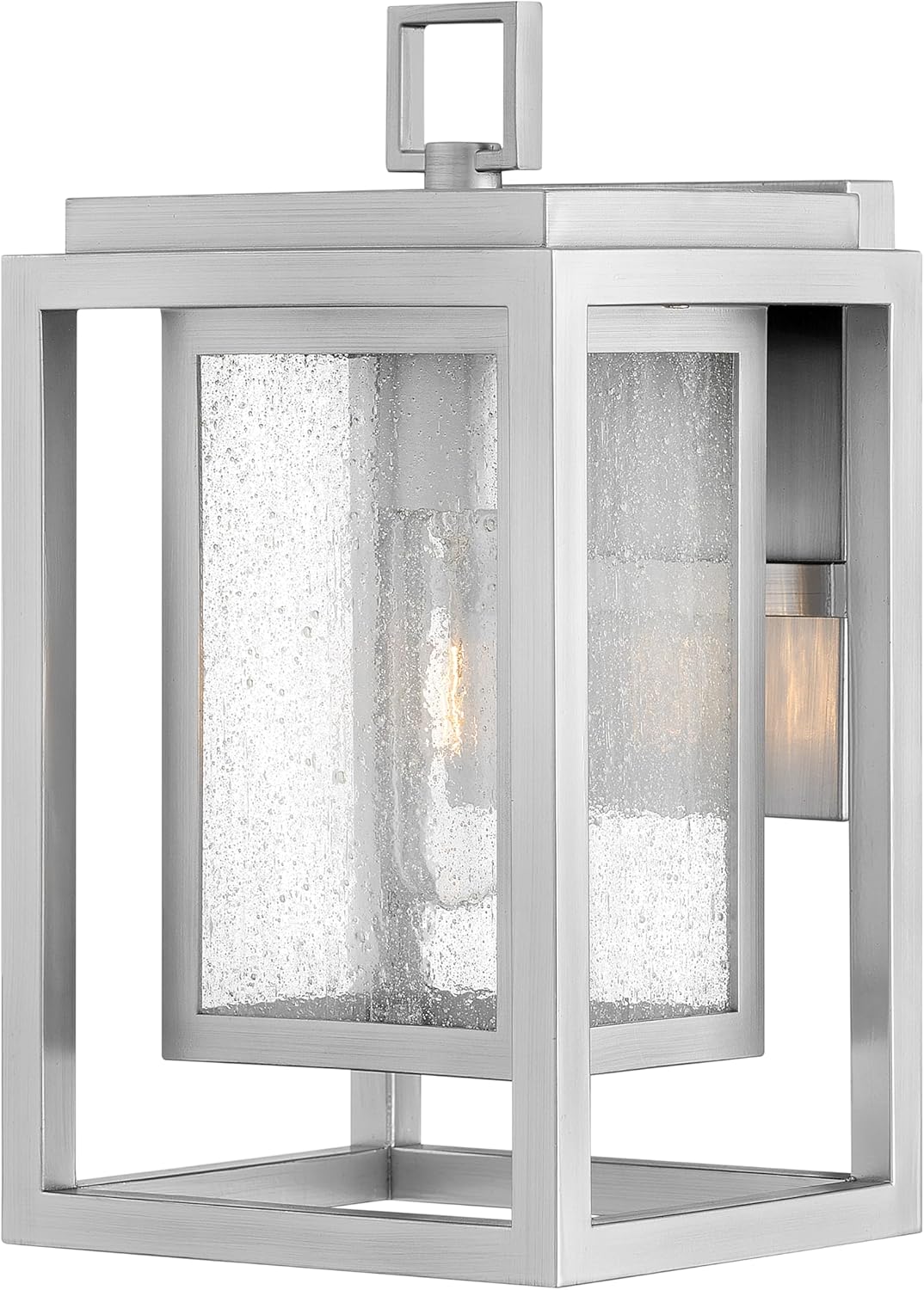 Hinkley Republic 1005BK-LL Large Outdoor LED Wall Mount Lantern Light - Transitional/Modern, Double Frame Design, Coastal Elements Collection - Black