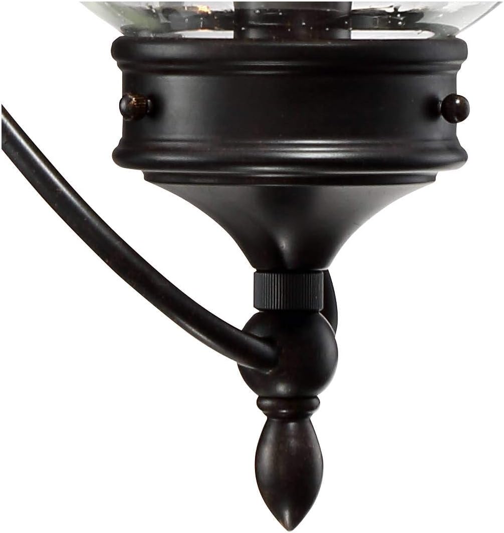 Franklin Iron Works Carriage Traditional Outdoor Wall Light Fixture LED Dimmable Bronze 26 3/4" Clear Seedy Glass for Exterior House Porch Patio Outside Deck Garage Yard Front Door Garden Home