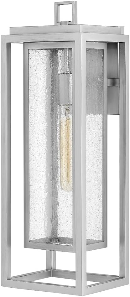 Hinkley Republic 1004OZ Medium Outdoor Wall Mount Lantern - Transitional/Modern, Double Frame Design, Coastal Elements Collection - Oil Rubbed Bronze