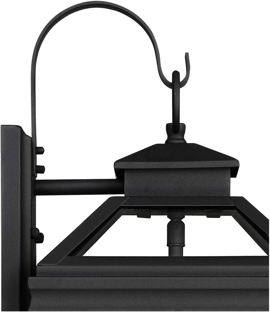 Stratton Street Traditional Outdoor Wall Light Textured Black Steel 16 1/2" Clear Glass Lantern for Exterior House Porch Patio Outside Deck Garage Yard Front Door Garden Home - John Timberland