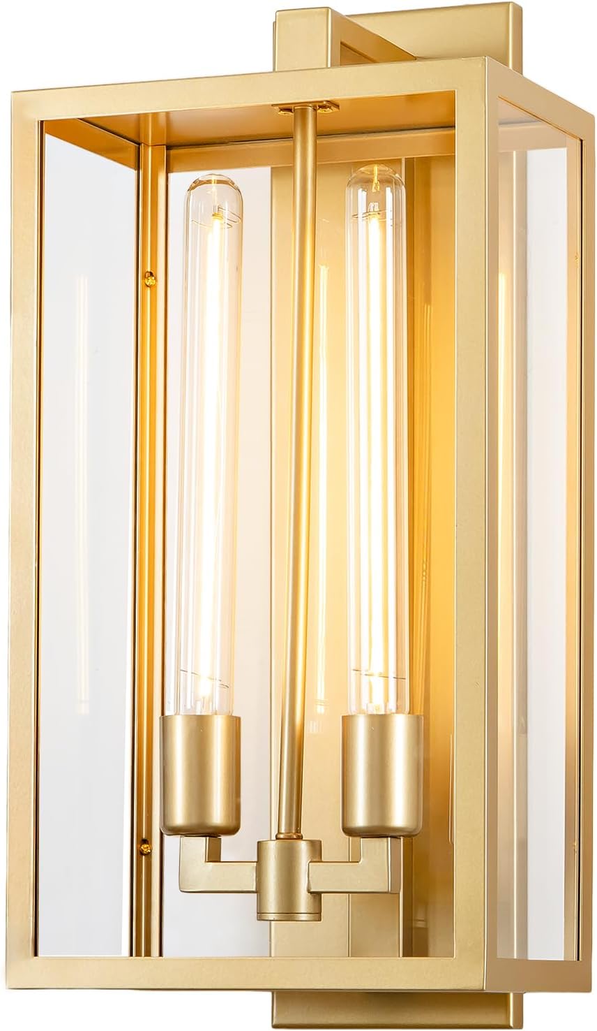 Outdoor House Lights Wall Mount, 21" Large Wall Sconces Wall Lights for House, Black Waterproof Modern Porch Lighting Exterior Lamp for Porch, Front Door, House Garage, Farmhouse (Bulbs Included)