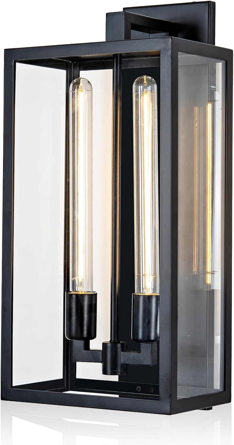 Outdoor Wall Sconce, 21" Large Gold Wall Mount Lamp, Outside Lights Front Porch Light, Waterproof Modern Porch Lighting Exterior Lamp for Front Door, Entryway (Bulbs Included)