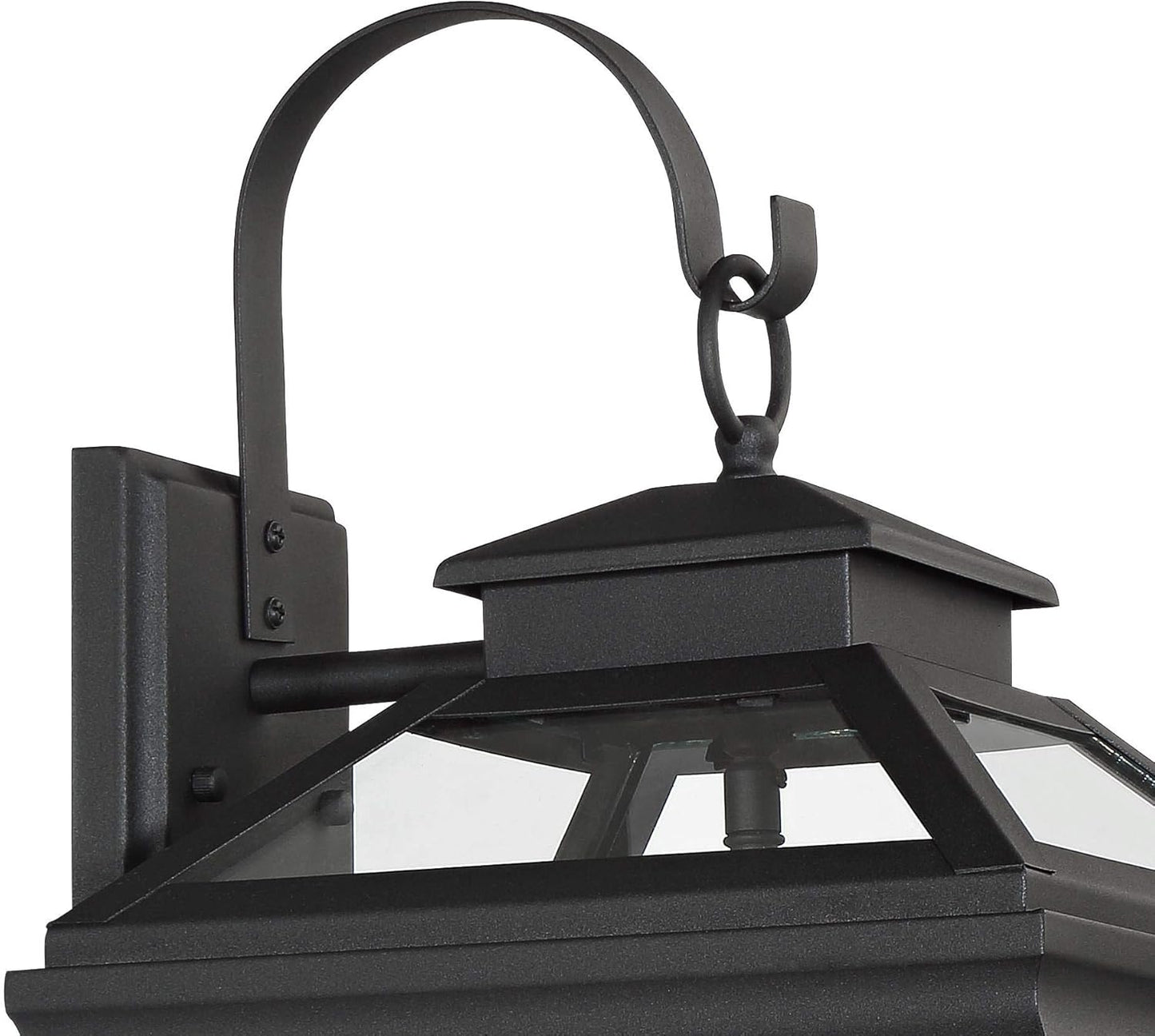 John Timberland Stratton Street Traditional Outdoor Wall Light Fixture Textured Black Lantern 22" Clear Glass for Exterior House Porch Patio Outside Deck Garage Yard Front Door Garden Home