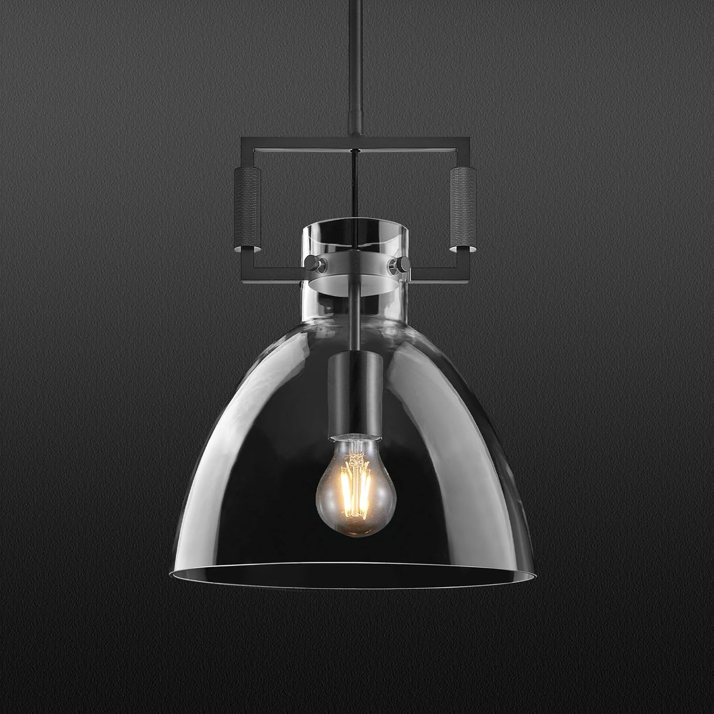 Mondern Large Brass Kitchen Island Pendant Light, 14 '' W 1-Light Glass and Gold Island Pendant Lights,Farmhouses Pendant Light, for Kitchen,Dining Room,Bathroom,Included 2 Bulb