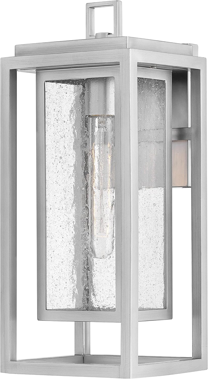 Hinkley Republic 1004OZ Medium Outdoor Wall Mount Lantern - Transitional/Modern, Double Frame Design, Coastal Elements Collection - Oil Rubbed Bronze