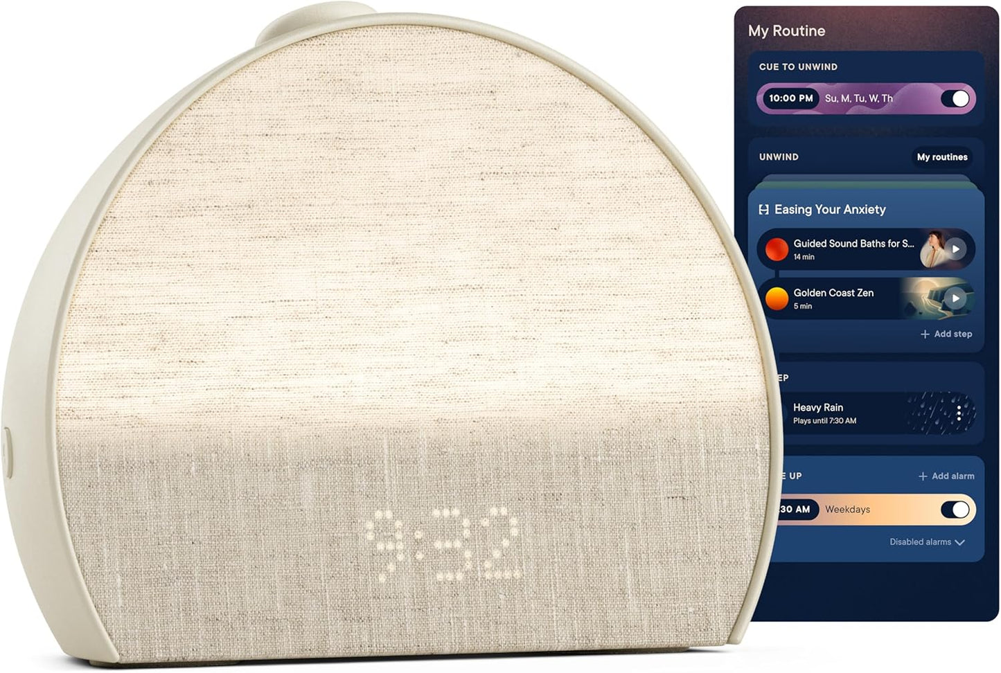 Hatch Restore 3 Sunrise Alarm Clock, Sound Machine, Smart Light (Cocoa) - White Noise, Screen-Free Sleep Routine