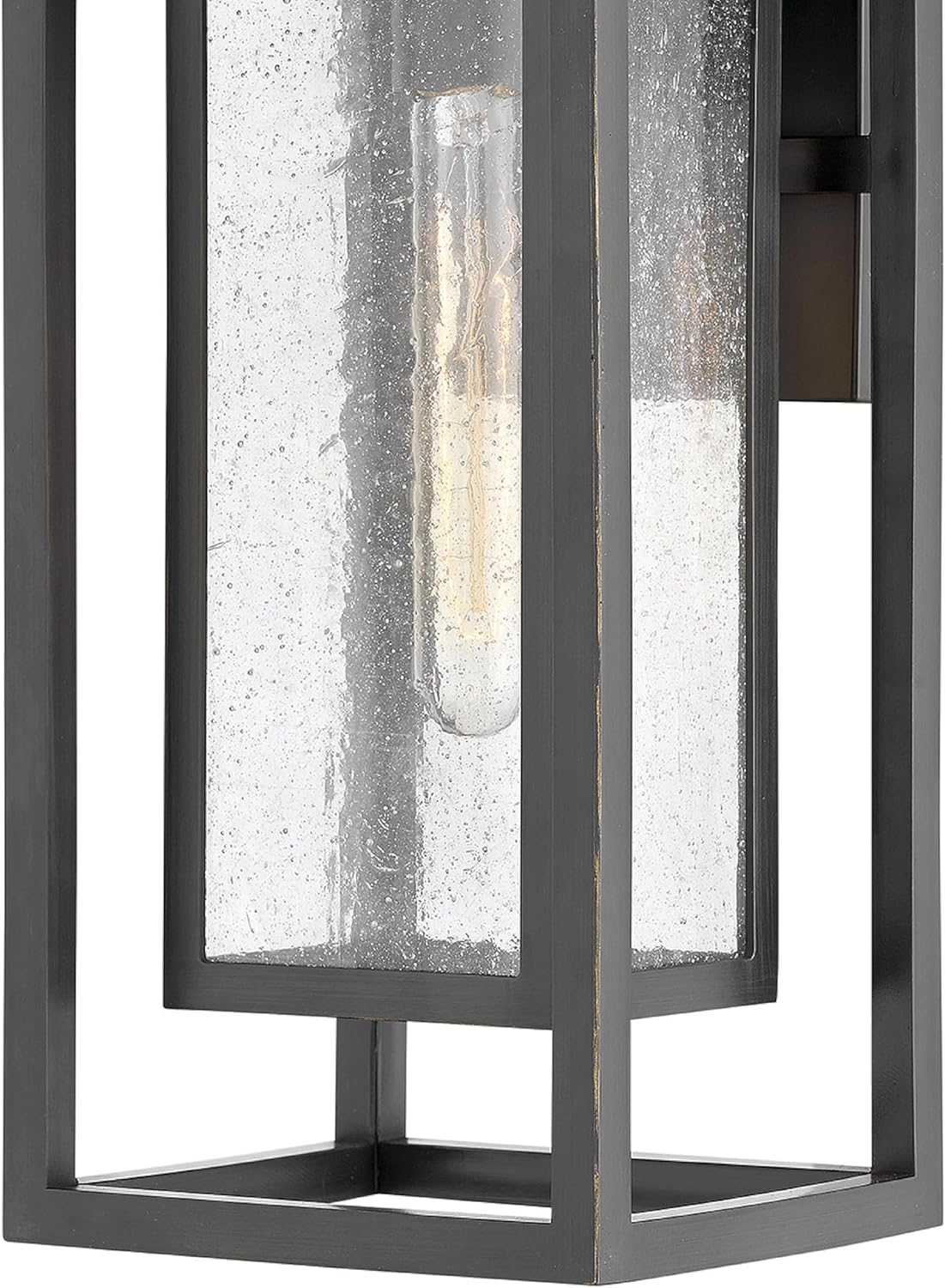 Hinkley Republic 1004OZ Medium Outdoor Wall Mount Lantern - Transitional/Modern, Double Frame Design, Coastal Elements Collection - Oil Rubbed Bronze